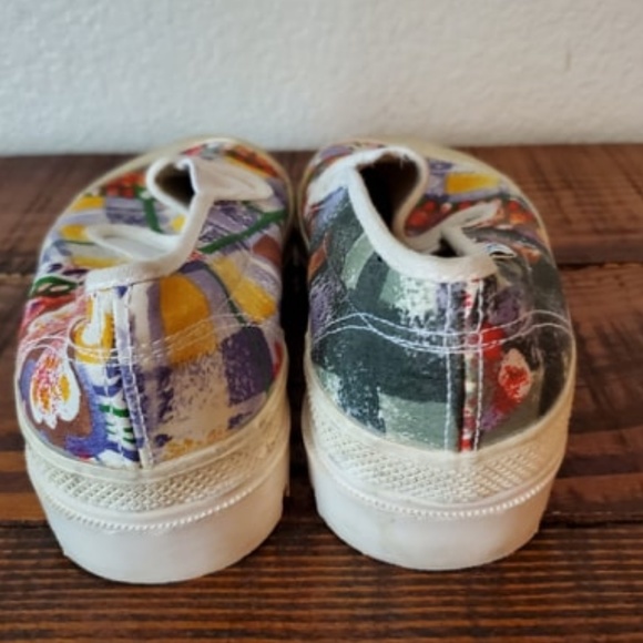 JAMS WORLD Vintage RARE 90s Abstract Retro Slip on Canvas Sneakers Shoes - Picture 5 of 7
